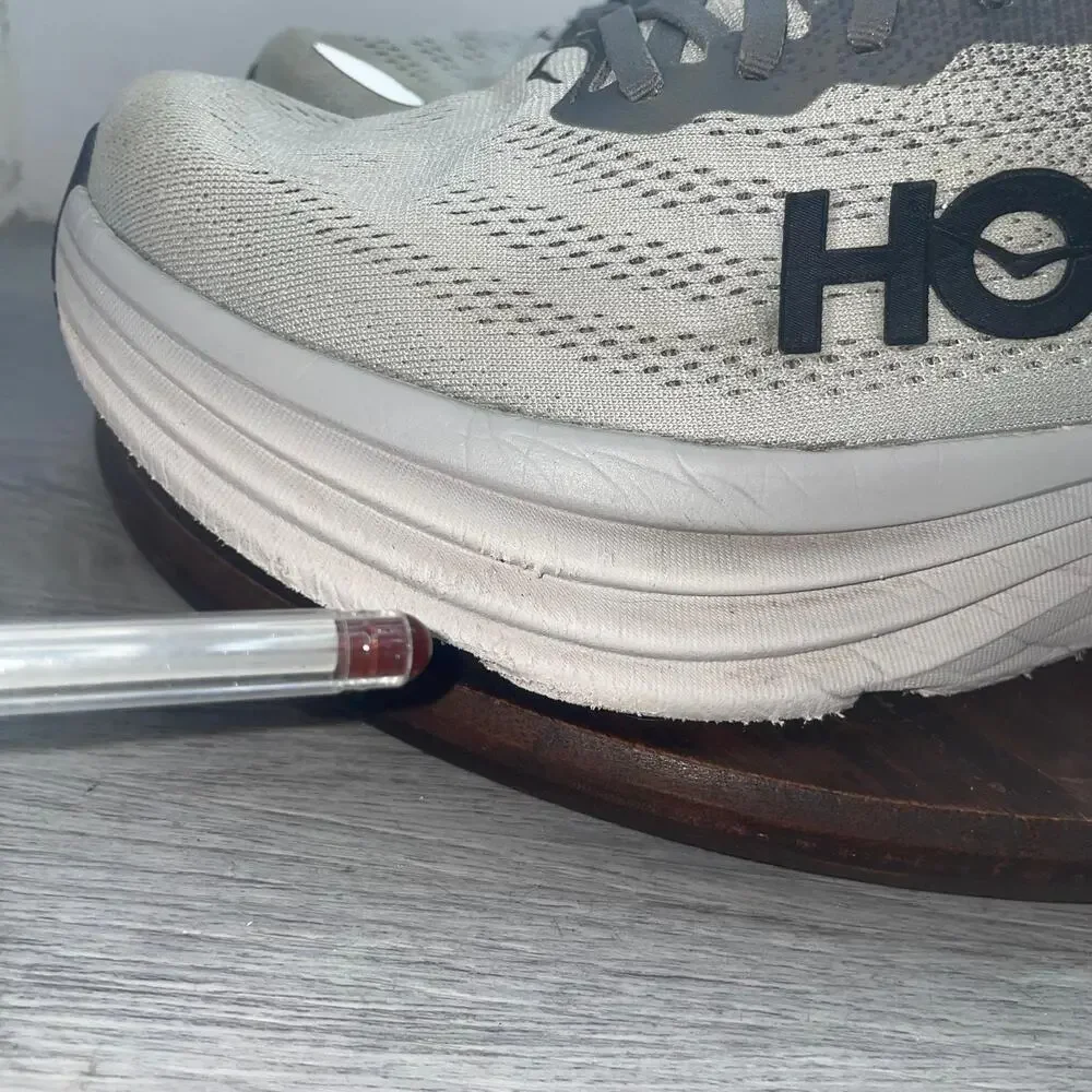 Hoka One One Bondi 8 Shark Grey Men’s Size 11 2E Wide Running Shoes 1127953-SHMS